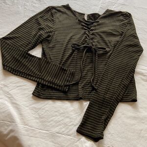 LF Emma and Sam Lace Up Top